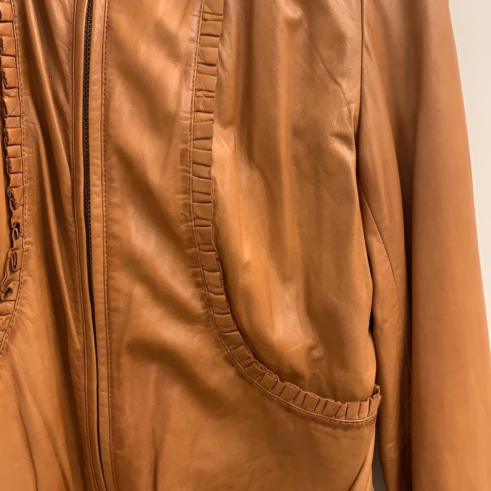 Hinge Rust Colored Leather Jacket - image 3